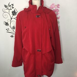 Fleet Street short trench coat red 2 layers